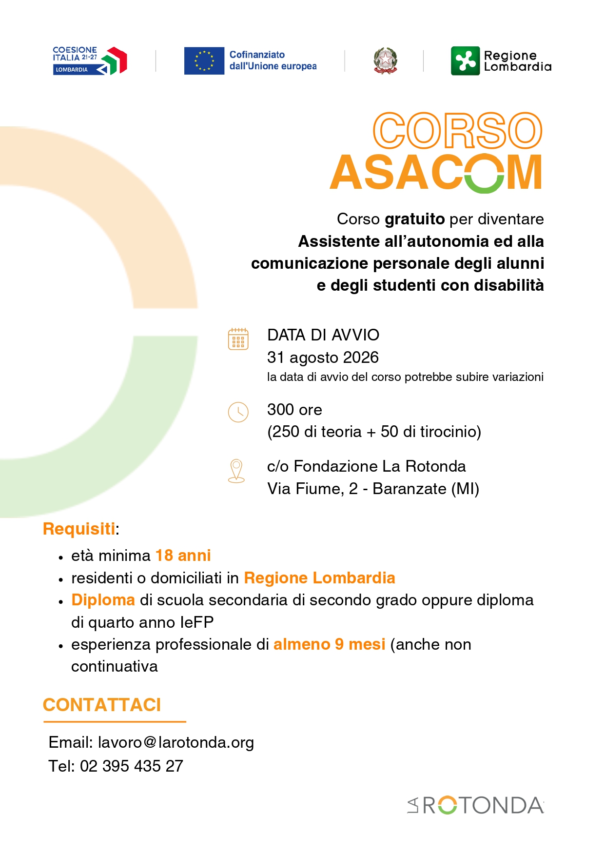 Locandina Corso ASACOM 2026